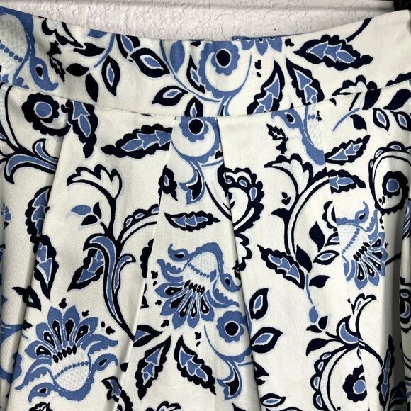 Loft‎ Blue and White Floral Paisley Womens Skirt Size 4 - Picture 3 of 7